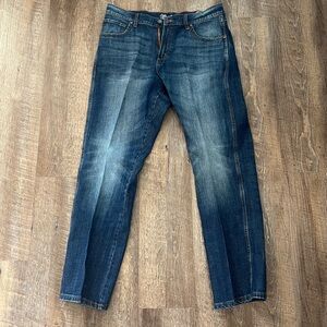 Wrangler Men's Dark Blue Relaxed Boot Jeans - Size 34x32